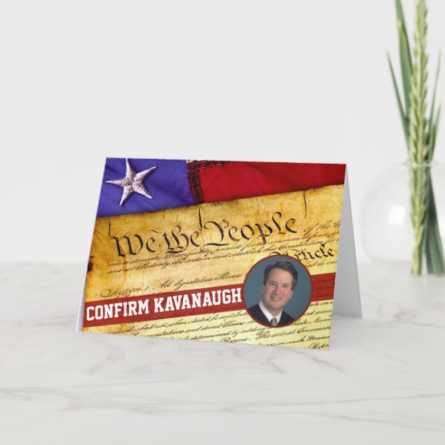 Tarjeta Confirme el juez del Tribunal Supremo de Kavanaugh (Anverso)