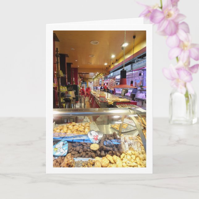 Tarjeta Confitería en el Mercado Central, Valencia (Orquídea)
