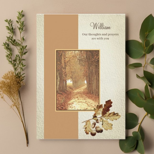 Tarjeta Confort de la Carretera de la Caída de la Fe Crist (Christian Faith Watercolor Fall Road Comfort Card)