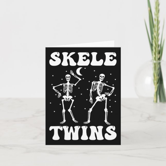 Tarjeta Confrontación de gemelos Halloween Skeletwins dive (Anverso)