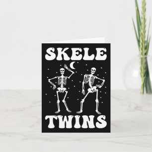 Tarjeta Confrontación de gemelos Halloween Skeletwins dive