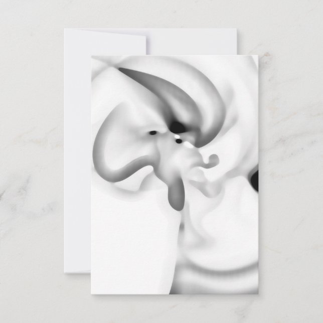 Tarjeta Congelado: Gris abstracto, blanco y negro (Anverso)