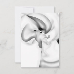 Tarjeta Congelado: Gris abstracto, blanco y negro