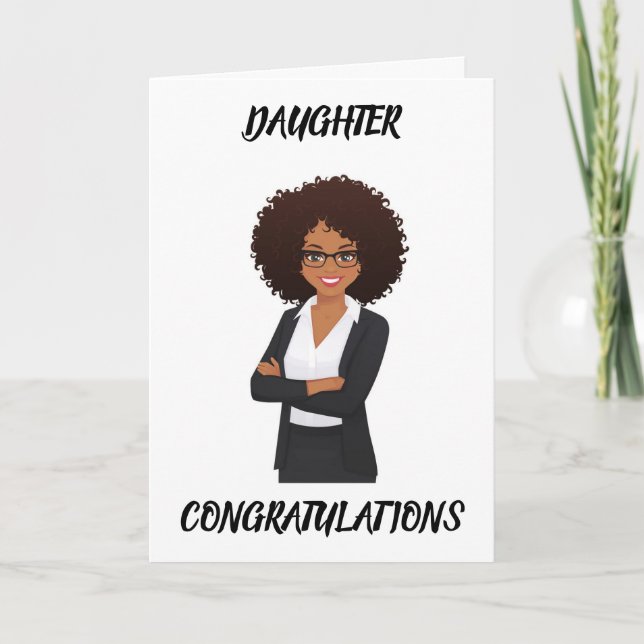 TARJETA CONGRAMAS A LA HIJA "AFRICANA FEMENINA" (Anverso)