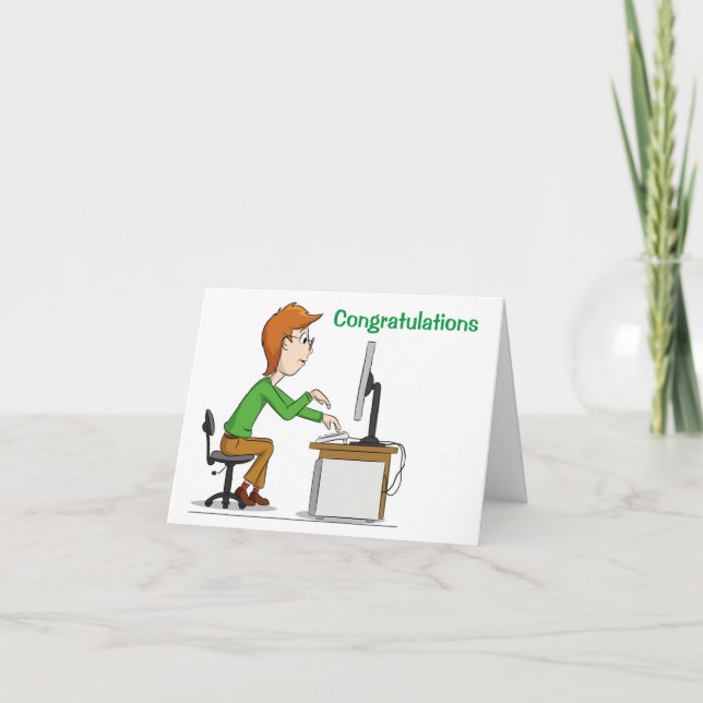 TARJETA CONGRAMAS SOBRE SU ***NUEVO TRABAJO*** (Anverso)