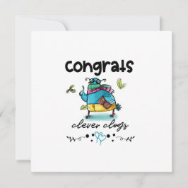Tarjeta Congratas Inteligencia Clogs Personalizado Pigeon