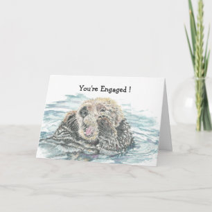 Tarjeta Congratos De Participación De bodas Cuidados Otter