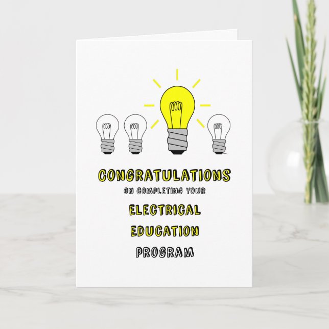 Tarjeta Congrats en la realización eléctrica de la (Anverso)