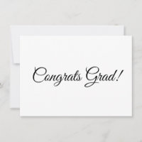 Congrats grad black script calligraphy elegante