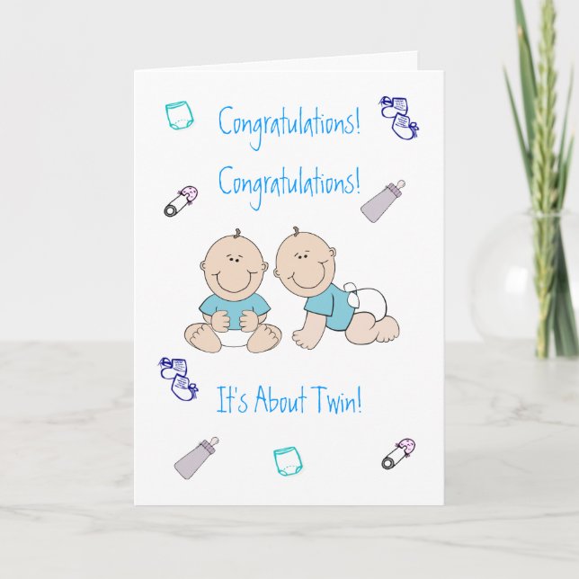 Tarjeta Congrats Twins (Anverso)