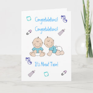 Tarjeta Congrats Twins