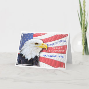 Tarjeta Congratualstion en encargar con un águila calva