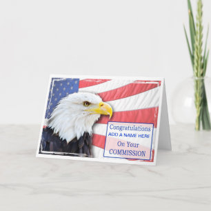 Tarjeta Congratualstion en encargar con un águila calva