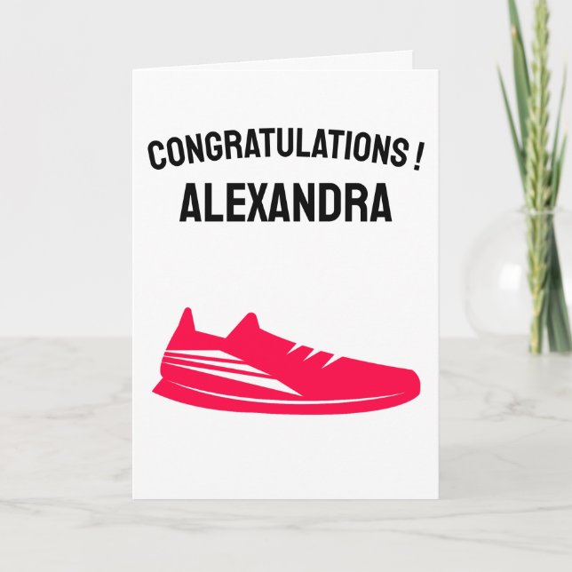 Tarjeta Congratulations 1st Marathon First Marathoner (Anverso)