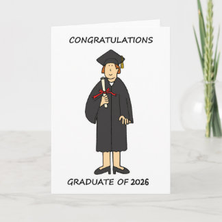 Tarjeta Congratulations 2026 Female Graduation  Card