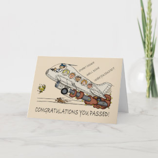 Tarjeta Congratulations Cartoon Caricature of New Pilot