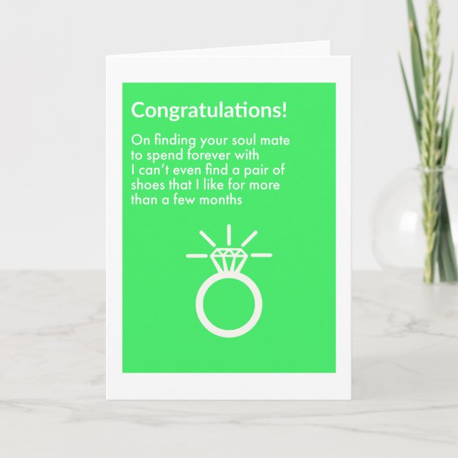 Tarjeta Congratulations... Engagement / Wedding card (Anverso)