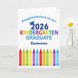 Tarjeta Congratulations Kindergarten Graduate Customizable