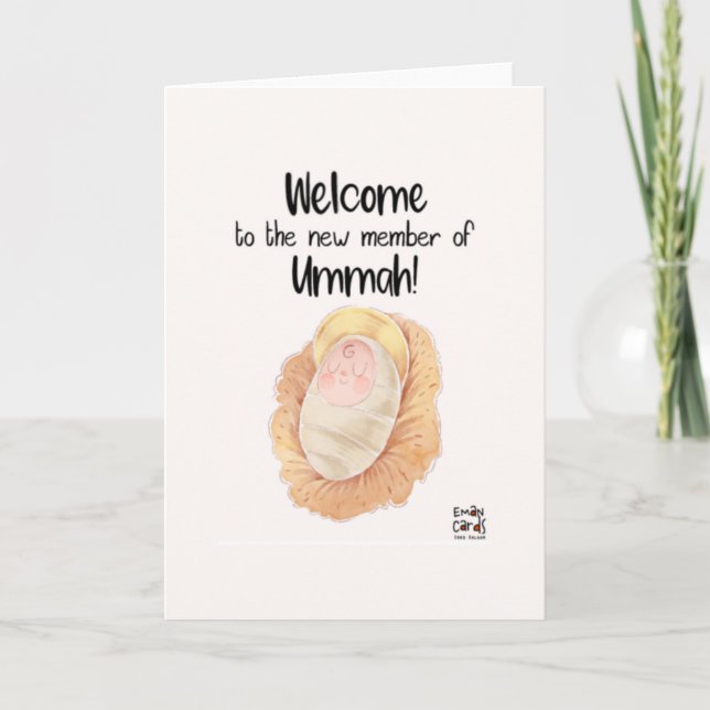 Tarjeta Congratulations - Muslim New Born (Anverso)
