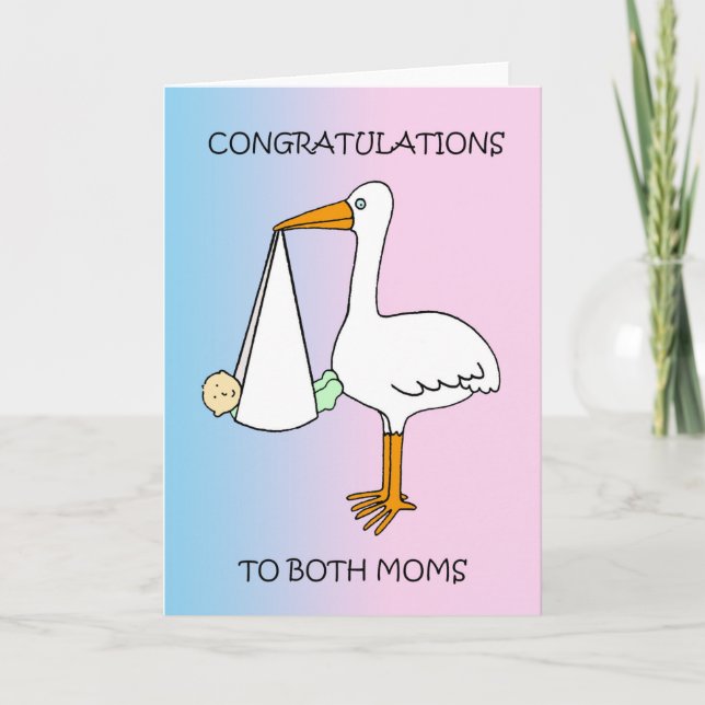 Tarjeta Congratulations on New Baby to Female Couple (Anverso)