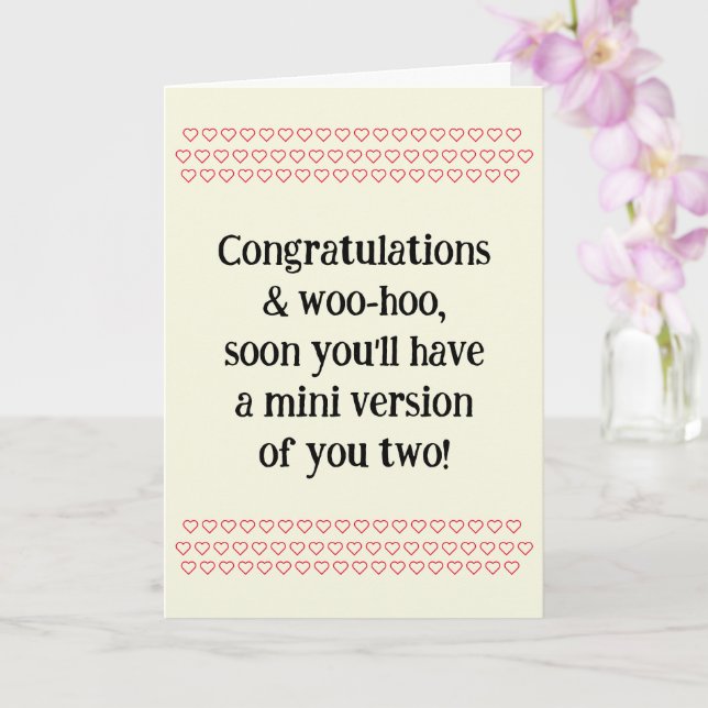 Tarjeta Congratulations On Pregnancy, w. Sample Text, Card (Orquídea)