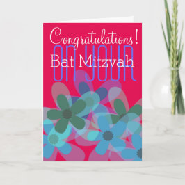 Tarjeta Congratulations on your Bat Mitzvah floral