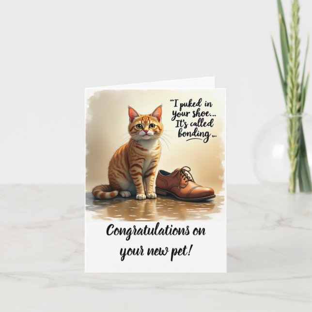 Tarjeta Congratulations on your new pet card (Anverso)