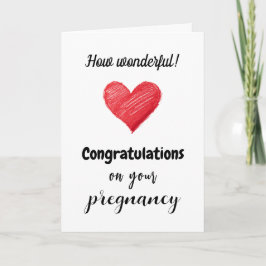 Tarjeta Congratulations on your Pregnancy, Custom Text 
