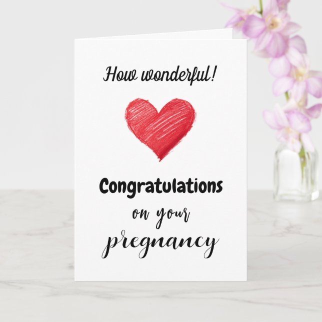 Tarjeta Congratulations on your Pregnancy, Custom Text  (Orquídea)