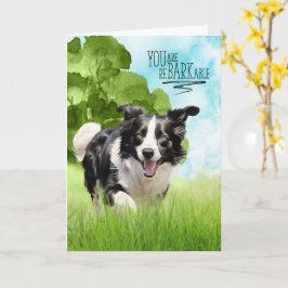 Tarjeta Congratulations reBARKable Border Collie Dog