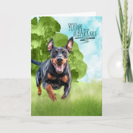 Tarjeta Congratulations reBARKable Doberman Dog