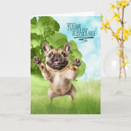 Tarjeta Congratulations reBARKable Tan French Bulldog