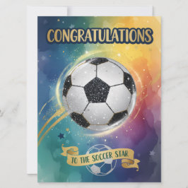 Tarjeta Congratulations to the Soccer Star
