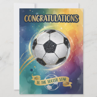 Tarjeta Congratulations to the Soccer Star