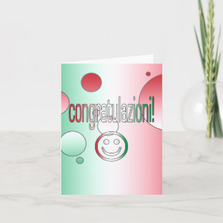 Tarjeta Congratulazioni! Italy Flag Colors Pop Art