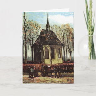 Tarjeta Congregación en Church, Nuenen de Vincent van Gogh