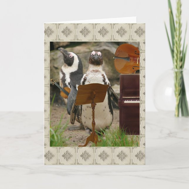 Tarjeta Conjunto de la secuencia del pingüino (Anverso)