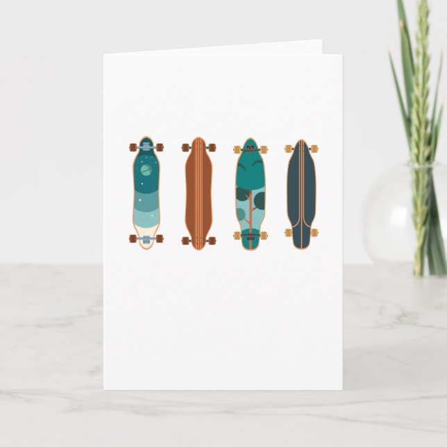 Tarjeta Conjunto de patinaje Regalo de patineta para patin (Anverso)