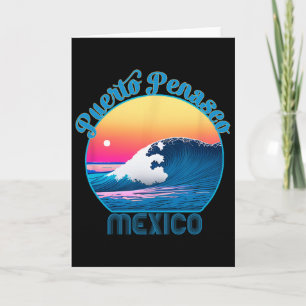 Tarjeta Conjunto de recuerdo de Puerto Penasco - Retro Pue
