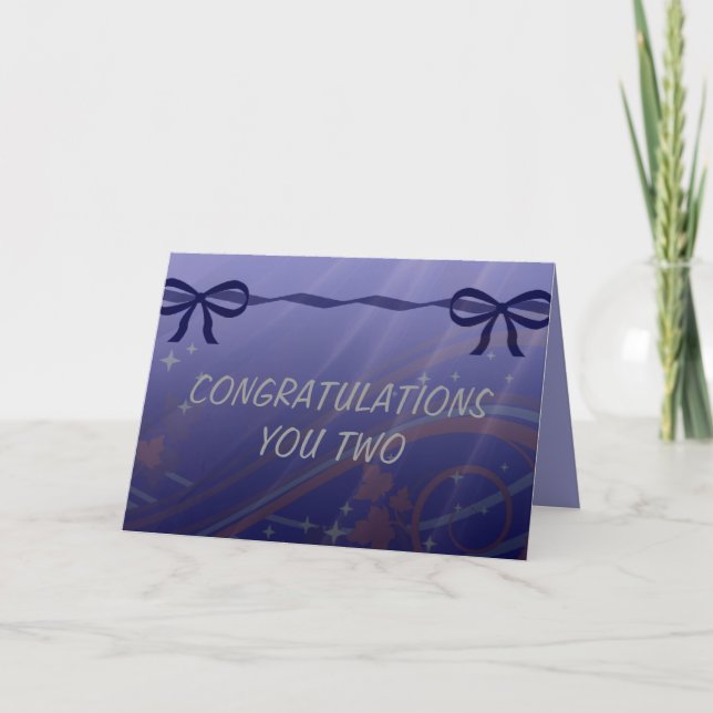 Tarjeta Conjunto de Remolinos, Estrellas y Lazos (Anverso)