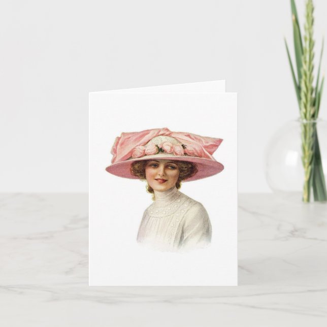 Tarjeta Conjunto de Vintage Millinery Notecard (3) (Anverso)