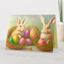 Tarjeta Conjuntos De Pascua En La Colección De Cestas