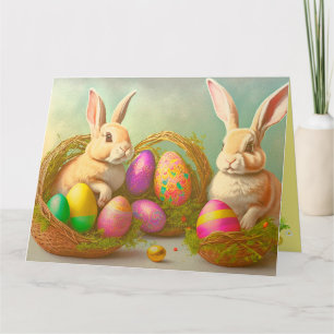 Tarjeta Conjuntos De Pascua En La Colección De Cestas