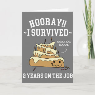 Tarjeta Conmemoración de 2 Años en el Trabajo