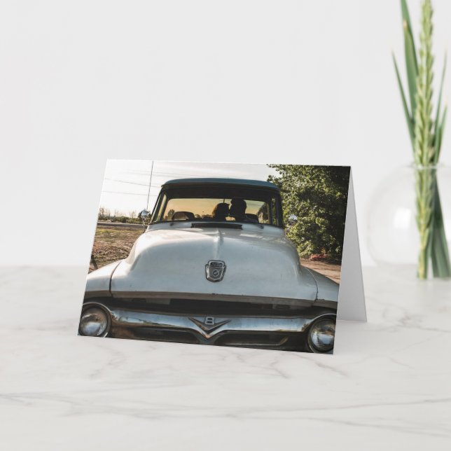 Tarjeta Conmemoración de feliz aniversario de pareja de ve (Anverso)