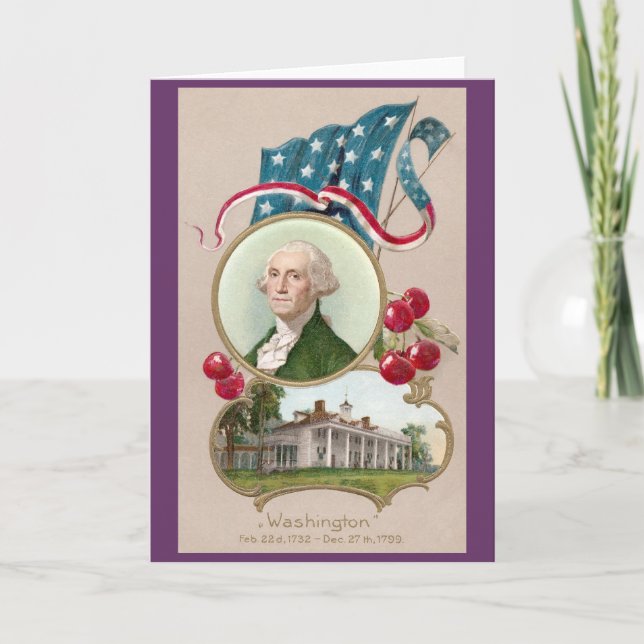 Tarjeta Conmemorar a George Washington (Anverso)