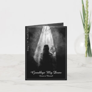 Tarjeta conmemorativa a la luz - adiós mi querida.