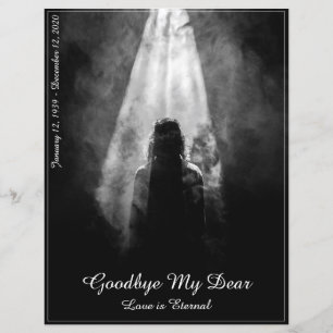 Tarjeta conmemorativa a la luz - adiós mi querida.