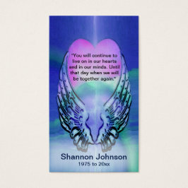 Tarjeta conmemorativa | Alas Corazón y Ángel