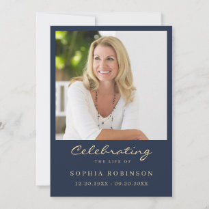 Tarjeta conmemorativa azul simple y moderna con gu